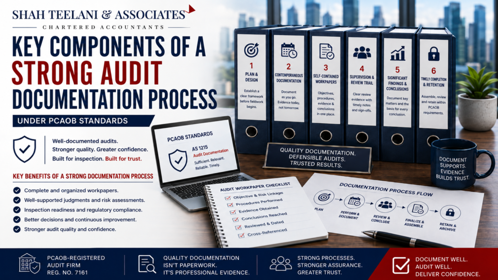 Audit documentation process PCAOB — Shah Teelani & Associates
