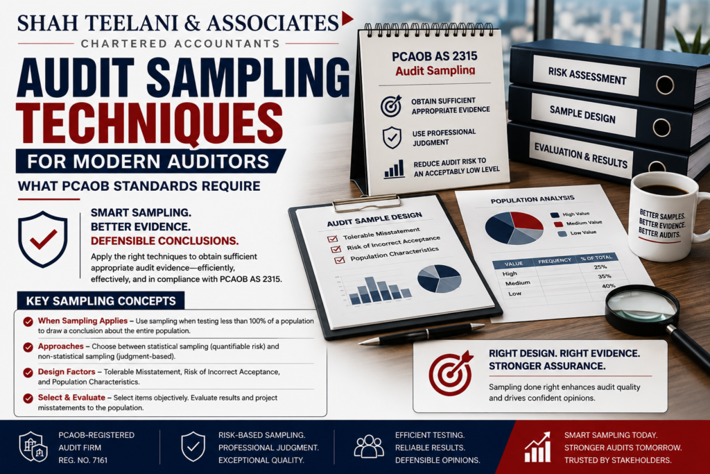 Audit sampling techniques PCAOB — Shah Teelani & Associates