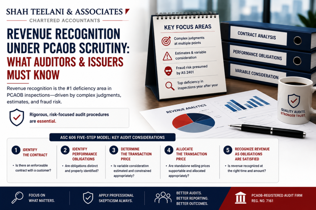 Revenue recognition PCAOB audit — Shah Teelani & Associates