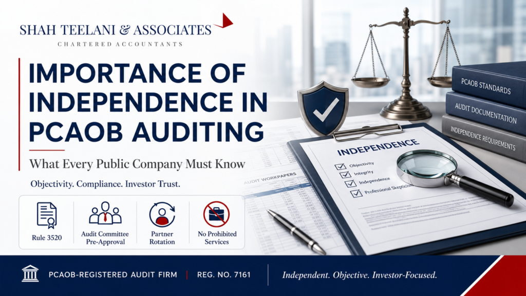 Independence in PCAOB auditing — Shah Teelani & Associates