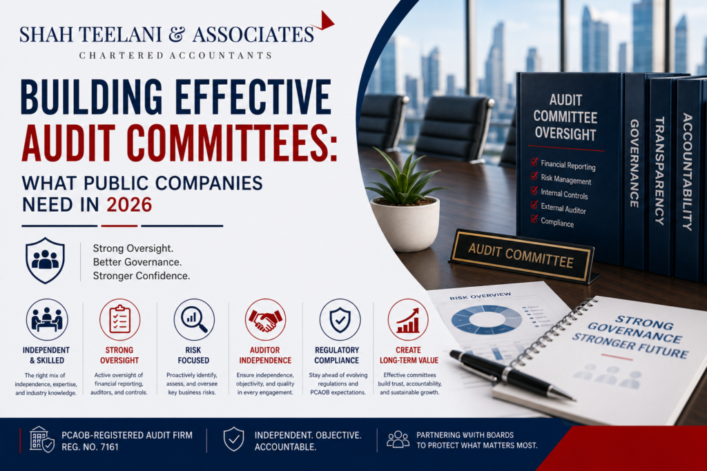 Building effective audit committees 2026 — Shah Teelani & Associates