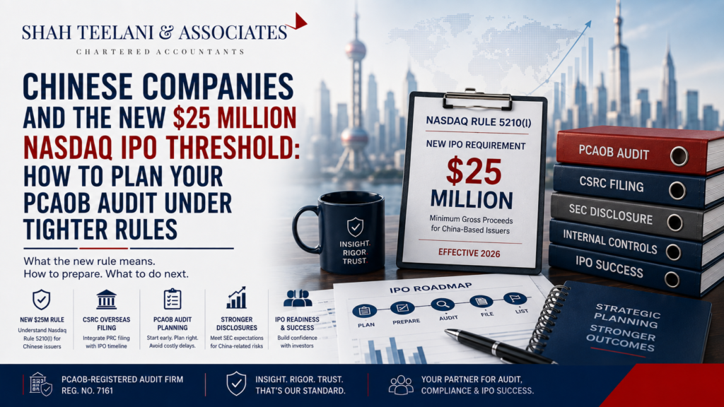 Nasdaq $25 million IPO rule for Chinese companies and PCAOB audit planning